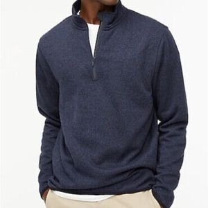 Jcrew mens marled half zip sweater. XL blue
